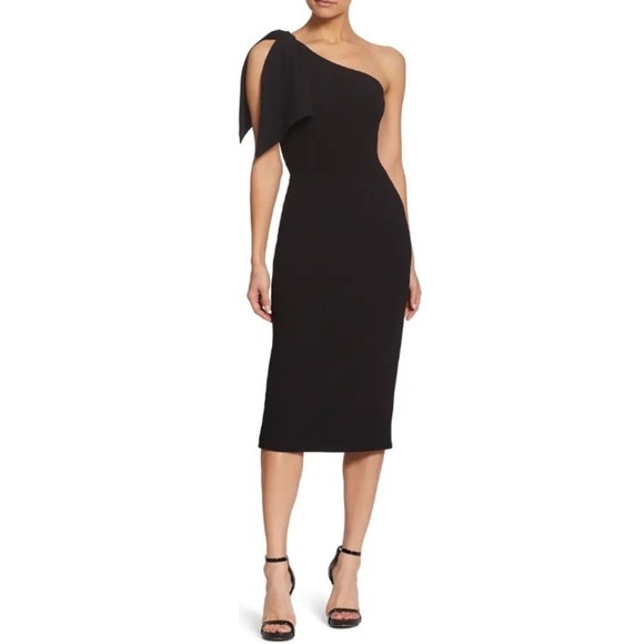 Dress the Population Tiffany One-Shoulder Midi Dress Size XXL - Picture 1 of 6